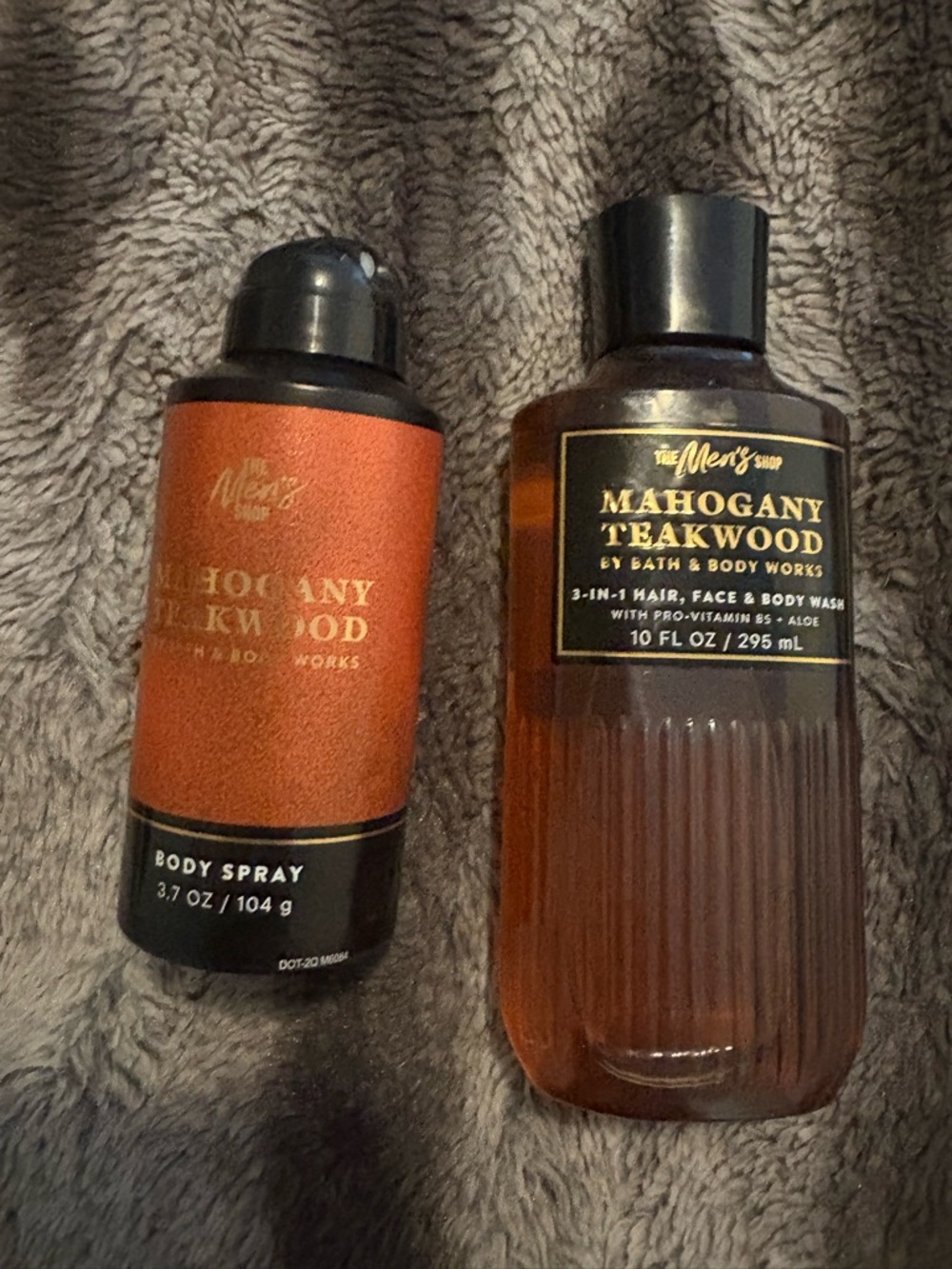 Bath & Body Works Mahogany Teakwood Body Wash & Body Spray - Brown, Black